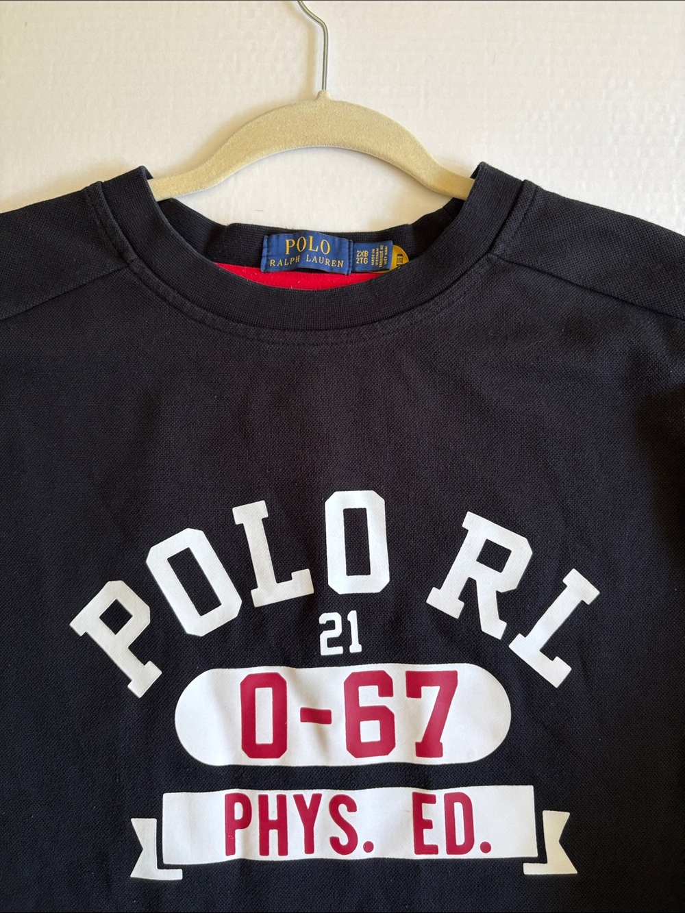 Polo by Ralph Lauren Men's Black 'POLO RL 0-67 PHYS. ED.' Crewneck Sweatshirt